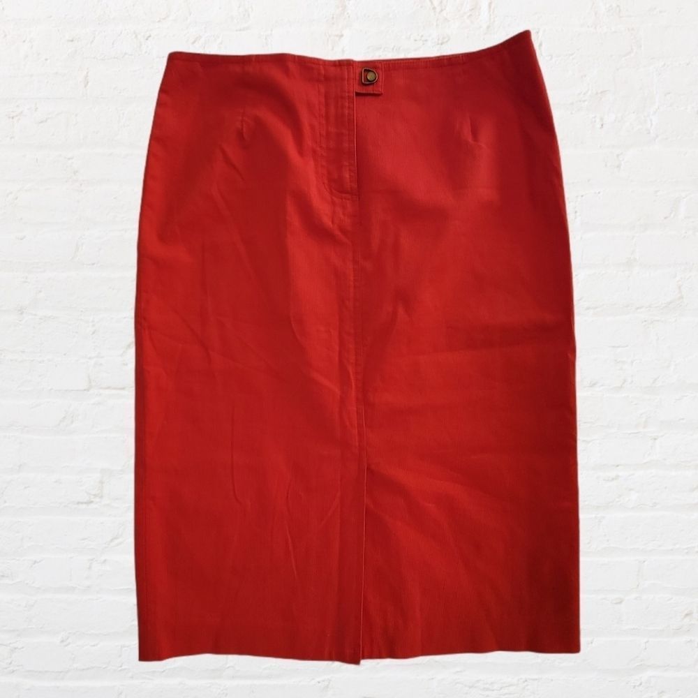 David Meister Red Pencil Skirt Size 4